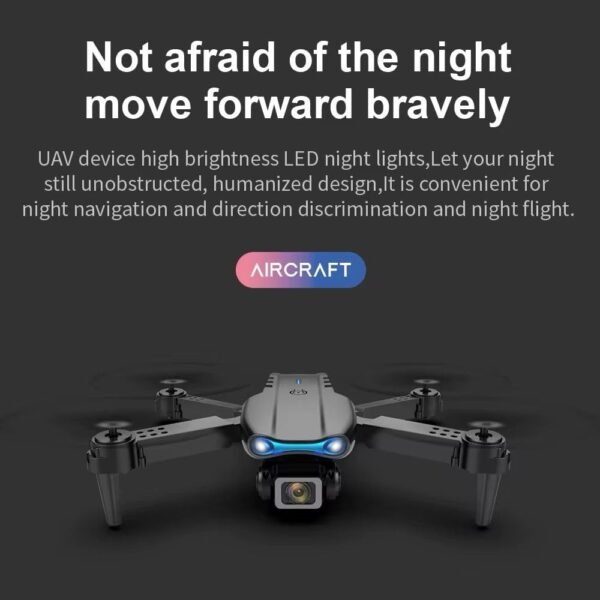 E88 Foldable Drone with 8K HD Dual Camera, Obstacle Avoidance, Altitude Hold, and Compact Design.(Multicolour) - Image 3