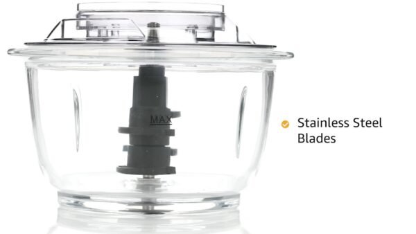 Electric Food Chopper and Meat Grinder, 2L Capacity, 500W, Stainless Steel - Image 3