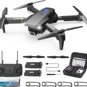 E99 Foldable Drone with 8K HD Dual Camera, Obstacle Avoidance, Altitude Hold, and Compact Design.(Multicolour)