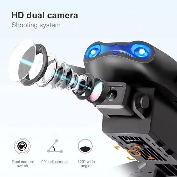 E88 Foldable Drone with 8K HD Dual Camera, Obstacle Avoidance, Altitude Hold, and Compact Design.(Multicolour) - Image 6
