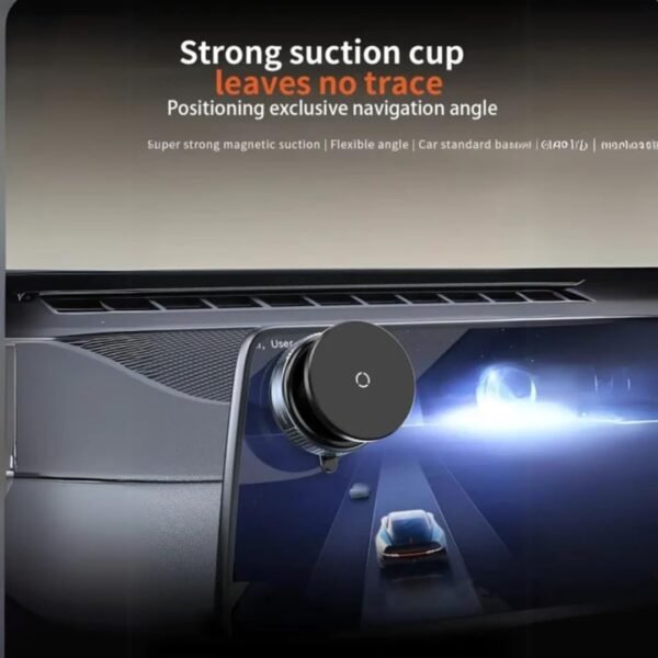Vacuum Suction Magnetic Car Phone Holder, 360° Rotatable & Folding Phone Mount with Strong Grip, Hands-Free Use in Car, Gym, Home - Image 3