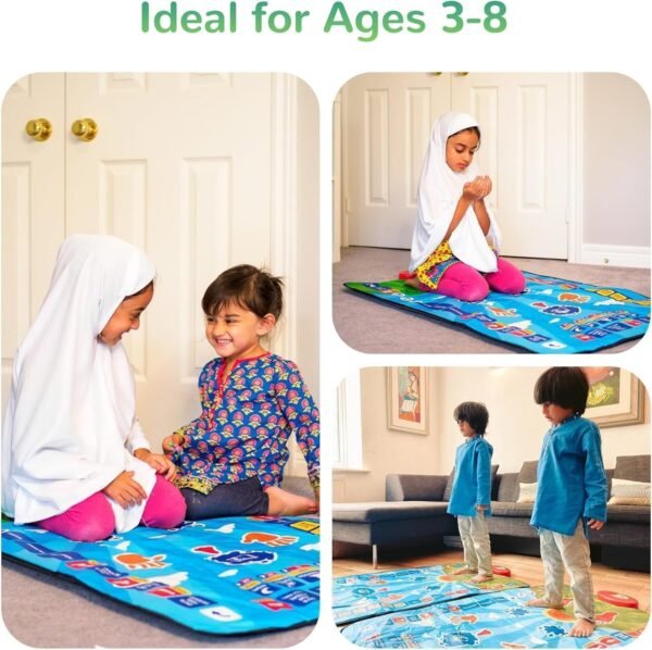 Islamic Electronic Smart Prayer Mat For Kids, Engaging Interactive Learning in 10 Speaking Languages, 36 active keys, Fun and Educational Gift - Image 7