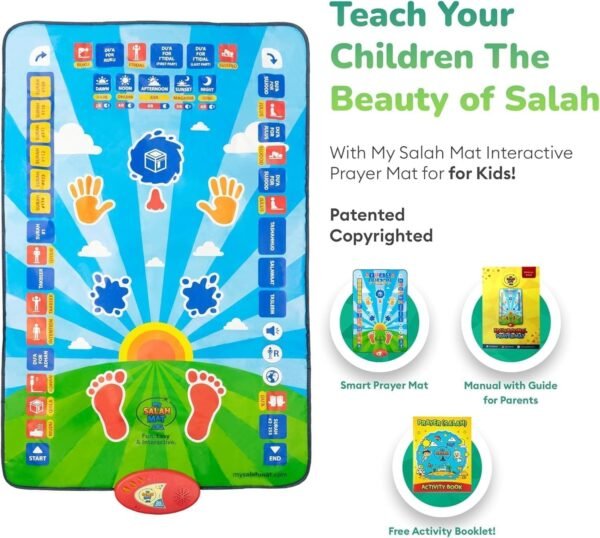 Islamic Electronic Smart Prayer Mat For Kids, Engaging Interactive Learning in 10 Speaking Languages, 36 active keys, Fun and Educational Gift - Image 2