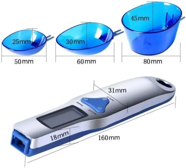 NAIECO Digital kitchen electronic scale spoon (500g/0.1g),scale,Blue Measuring Scoop for Tea, Flour, Spices - Image 3