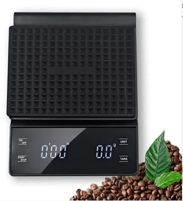 NAIECO Digital Coffee Scale with Timer, 3Kg/0.1g Rechargeable Kitchen Scale with Invisible Screen, Tare & Auto No/Off, Measures in Grams, Ounces, and Milliliter - Image 6