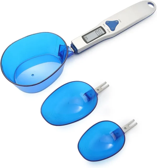 NAIECO Digital kitchen electronic scale spoon (500g/0.1g),scale,Blue Measuring Scoop for Tea, Flour, Spices - Image 2