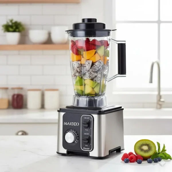 NAIECO 3 In 1 Blender, with Grinder and Food Chopper, 1200W Electric Blender, BPA-Free Chopper, for Smoothies, Ice Crush, Frozen Drinks, Coffee Powder, Meat and Vegetable, 3L - Image 7